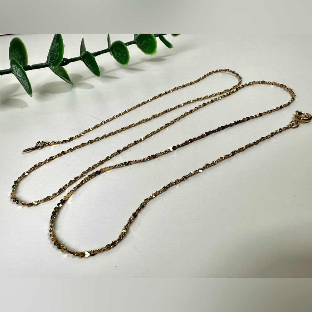 💛Diamond Cut Gold Tone Chain 24” - Picture 6 of 8